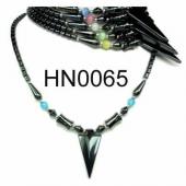 Colored Opal Beads Hematite Arrow Pendant Beads Stone Chain Choker Fashion Women Necklace